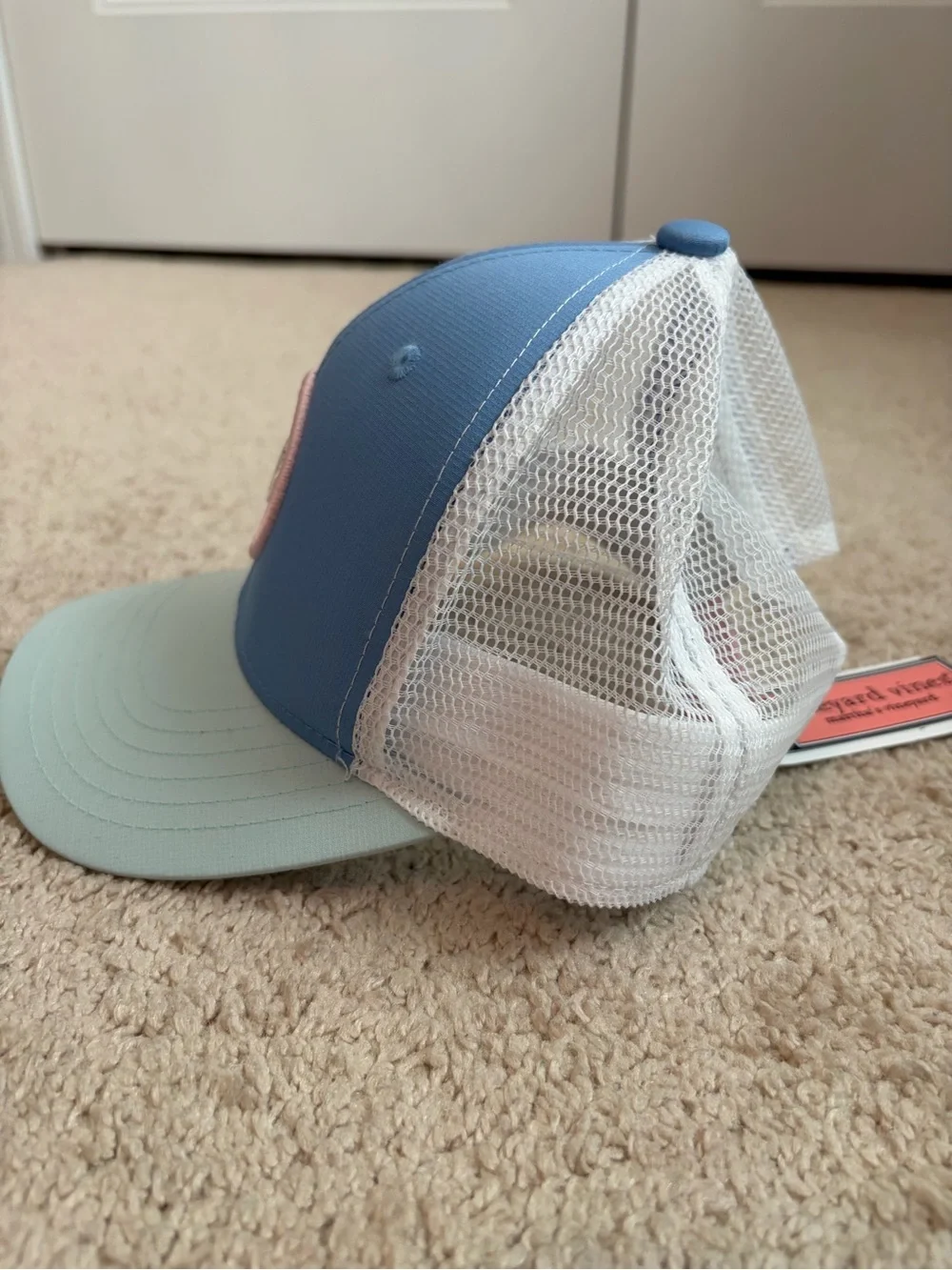 Vineyard Vines NWT Whale Dot Performance Trucker Hat Periwinkle Pink Unisex OS